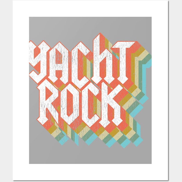 Vintage Fade Yacht Rock Party Boat Drinking print Wall Art by Vector Deluxe